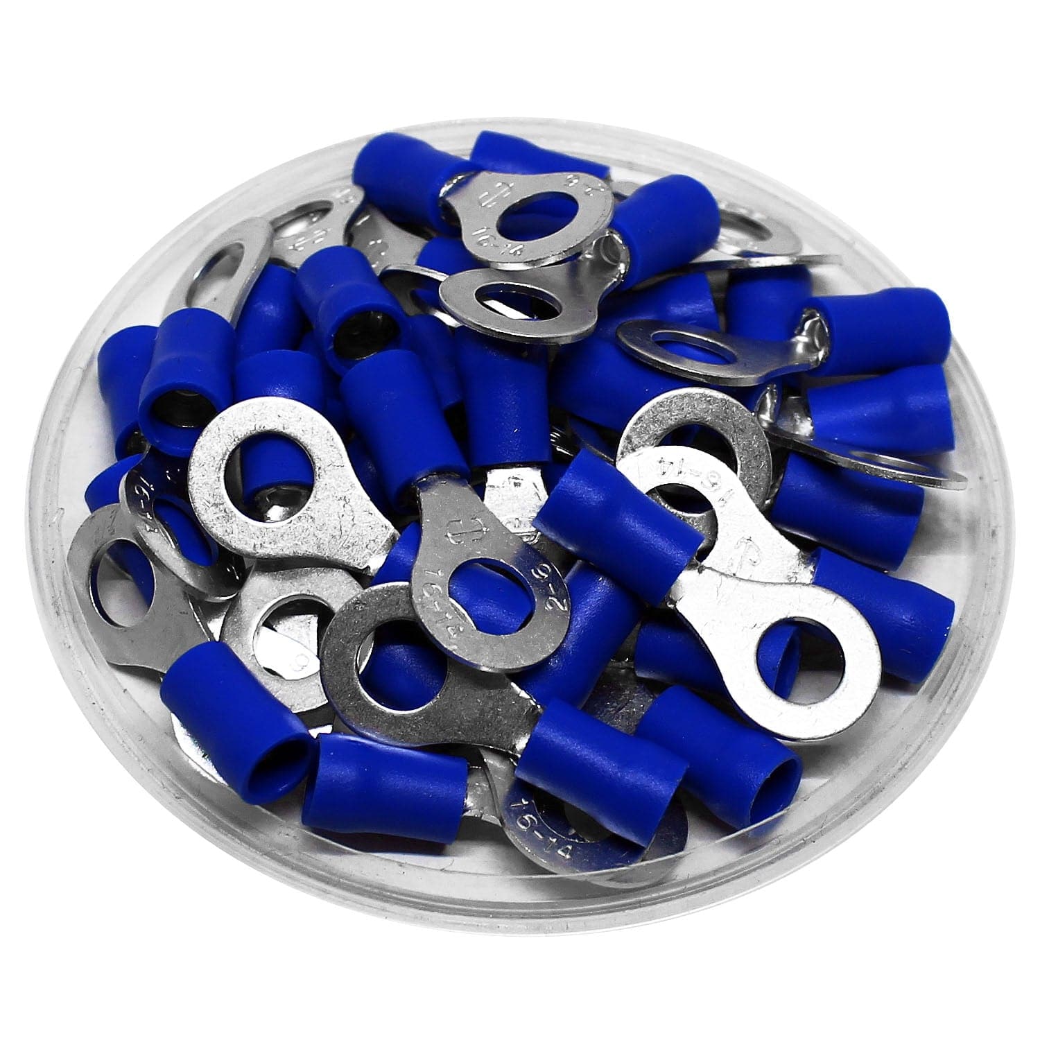 RD2-6 - Double Crimp Vinyl Insulated Ring Terminals - 16-14 AWG - 1/4" Stud