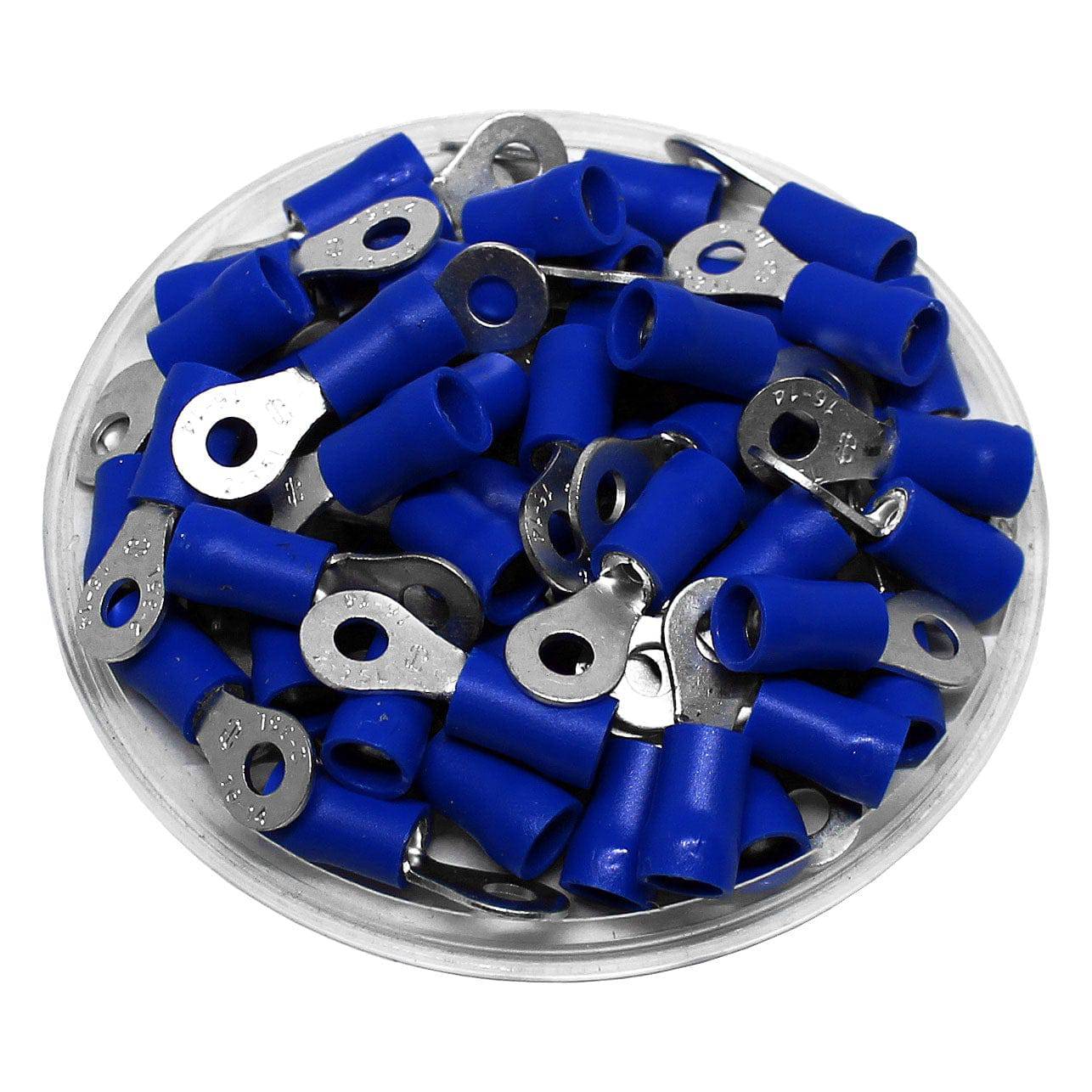 RDL2-4 - Double Crimp Vinyl Insulated Ring Terminals - 16 AWG to 14 AWG
