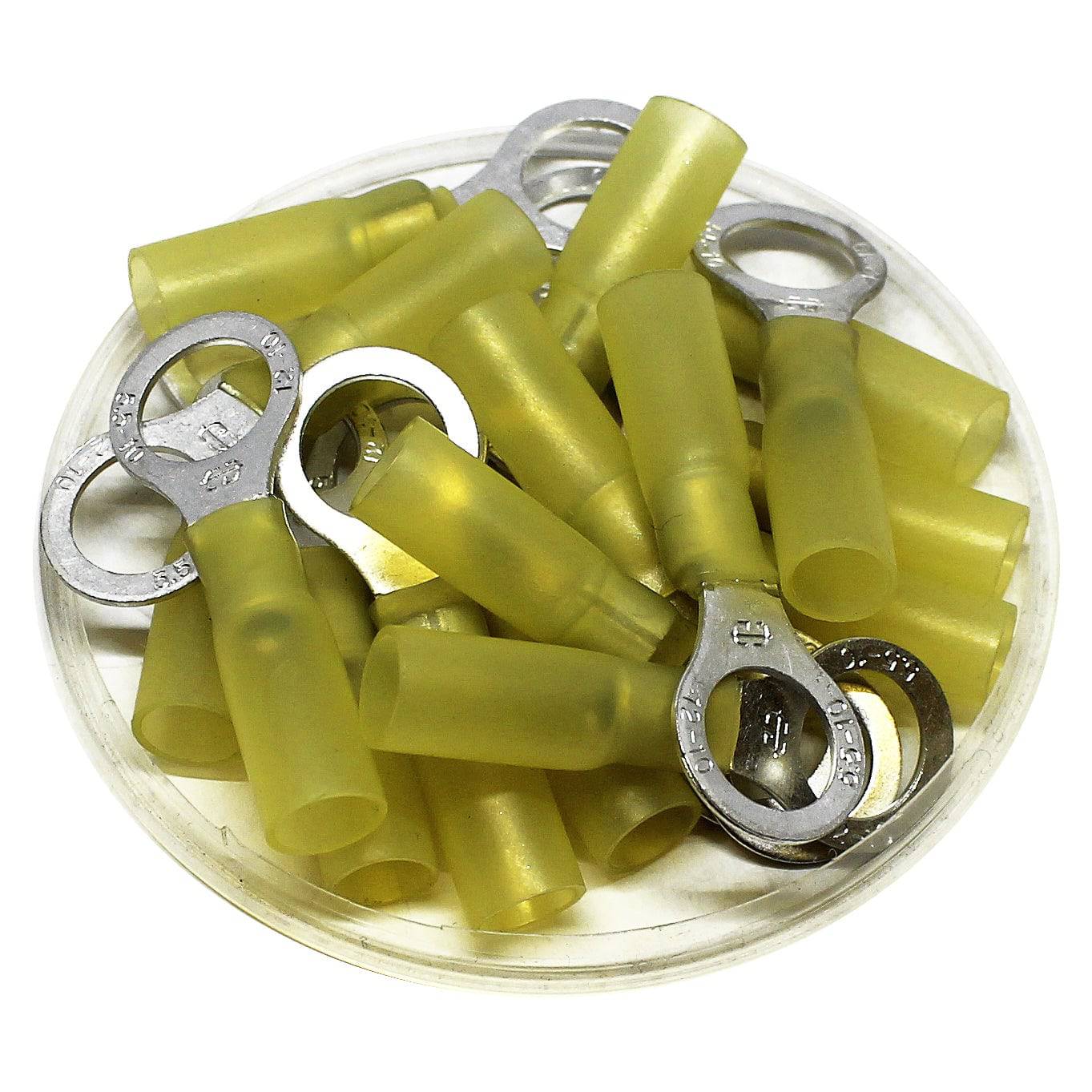 RHT5-10 - 12 to 10 AWG Heat Shrink Ring Terminals, 3/8" Stud, Polyethylene, 10 Pieces - Image 2