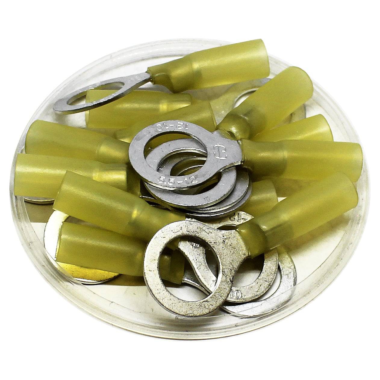 RHT5-12 - 12 to 10 AWG Heat Shrink Ring Terminals, 1/2" Stud, Polyethylene, 10 Pieces - Image 2