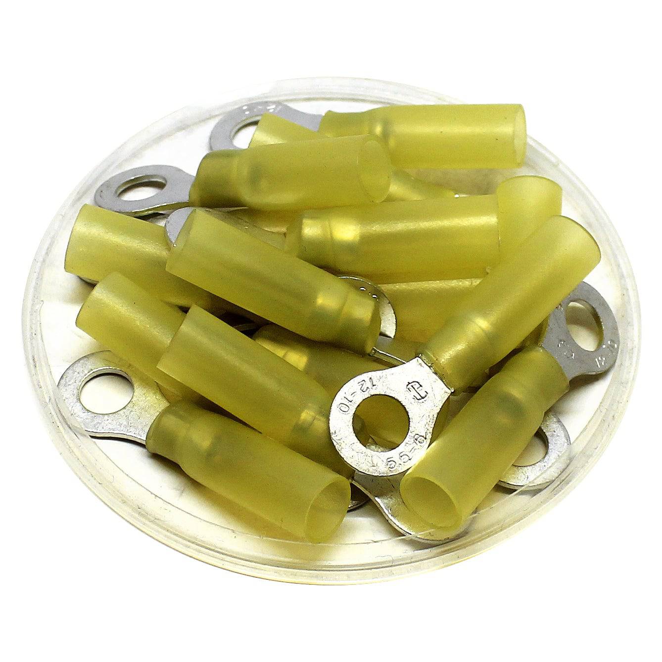 RHT5-6 - 12 to 10 AWG Heat Shrink Ring Terminals, 1/4" Stud, Polyethylene, 10 Pieces - Image 2