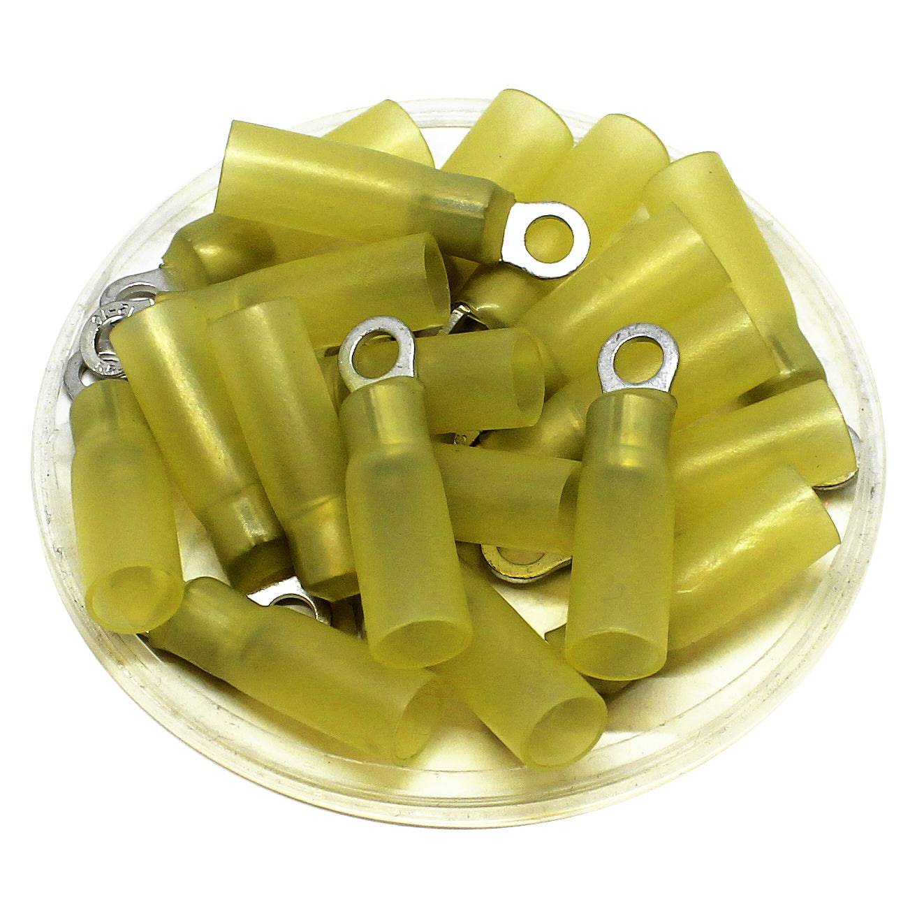 RHTS5-4 - 12 to 10 AWG Heat Shrink Ring Terminals, #8 Stud, Polyethylene, 10 Pieces - Image 2
