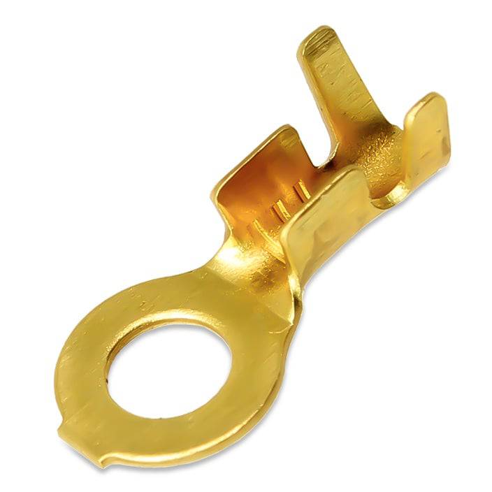 RM030-01B9L - Open Barrel Ring Terminal - 22-16 AWG - #4 Stud