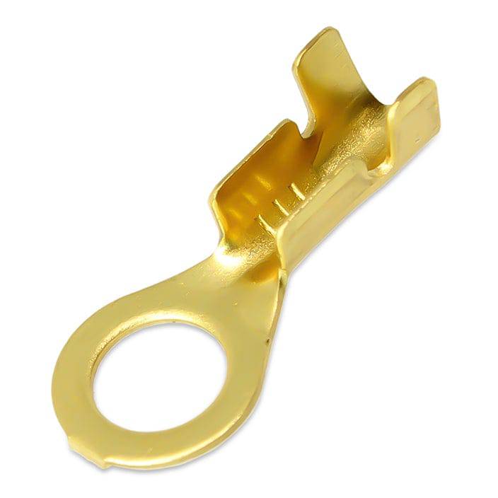 RM040-01B9L - Open Barrel Ring Terminal - 22-16 AWG - #8 Stud