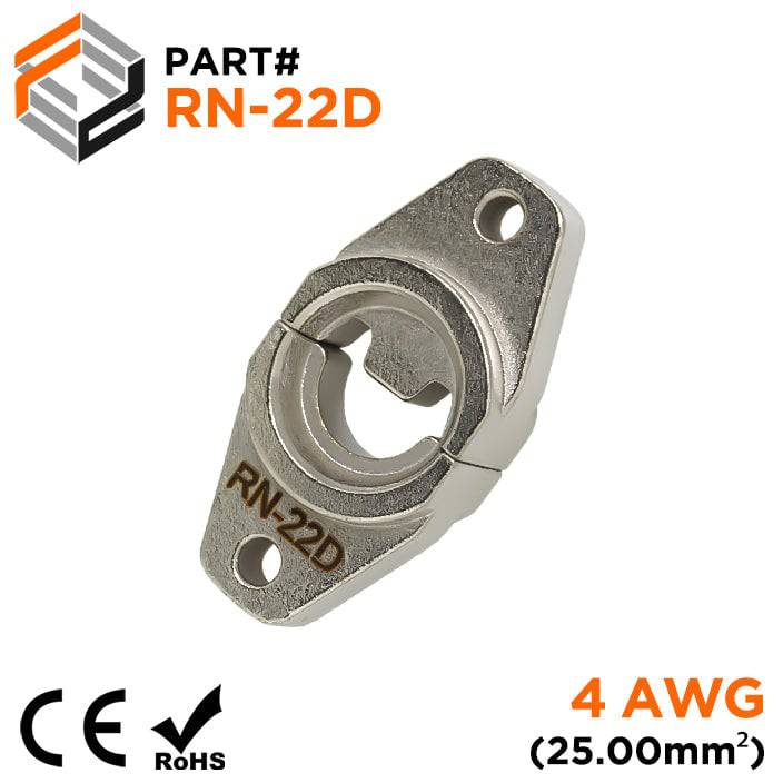 RN-22D - Crimping Die for Compression Cable Lugs - 4 AWG - Single Indent, 1 Piece