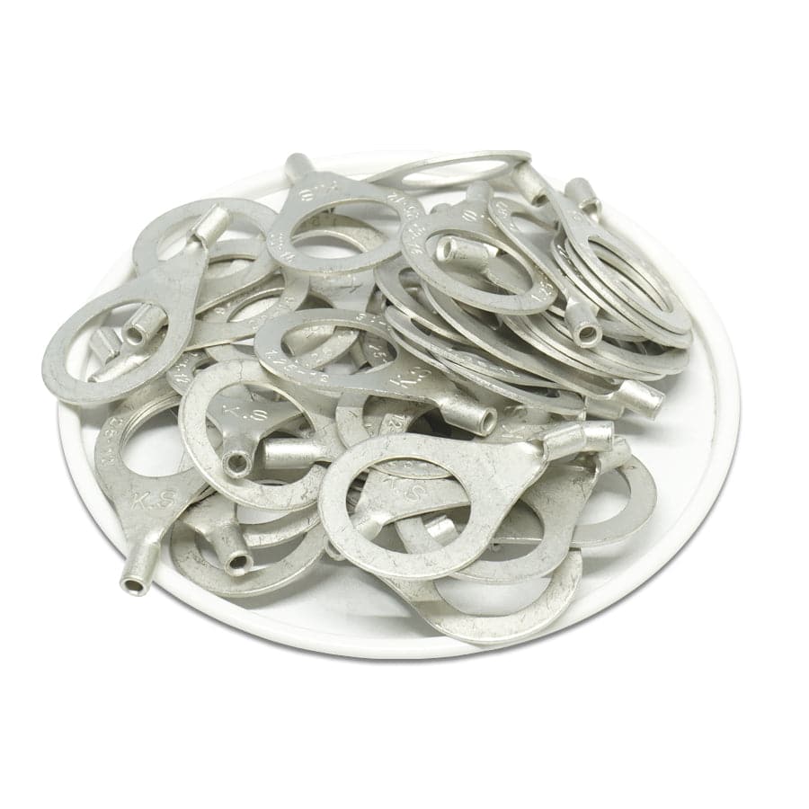 22-16 AWG Non Insulated Ring Terminals, 1/2" Stud, UL Approved, 50 Pieces - RNB1-12 - Image 2