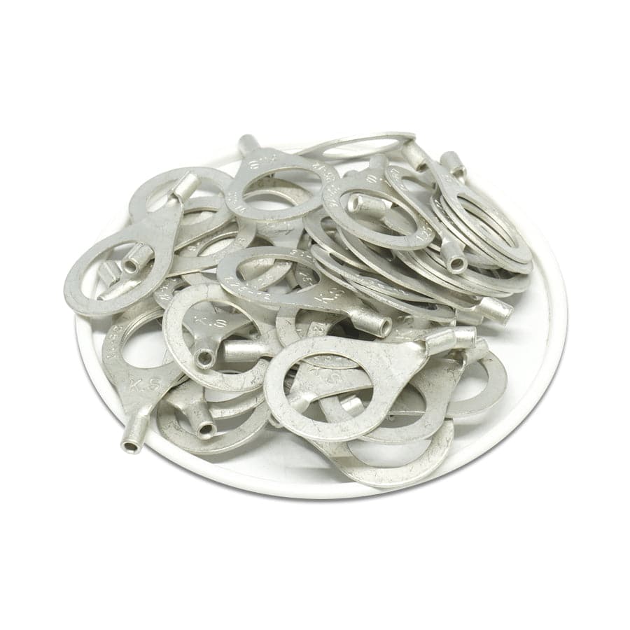 22-16 AWG Non Insulated Ring Terminals, 17/32" Stud, UL Approved, 50 Pieces - RNB1-13 - Image 2