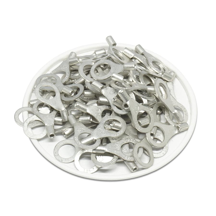 22-16 AWG Non Insulated Ring Terminals, 5/16" Stud, UL Approved, 100 Pieces - RNB1-7 - Image 2