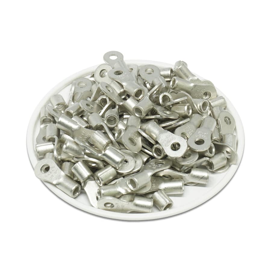 14-12 AWG Non Insulated Ring Terminals, #4 Stud, UL Approved, 100 Pieces - RNB3-32 - Image 2