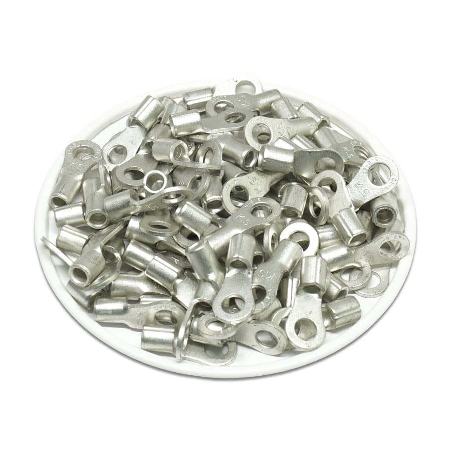 14-12 AWG Non Insulated Ring Terminals, #8 Stud, UL Approved, 100 Pieces - RNB3-4 - Image 2