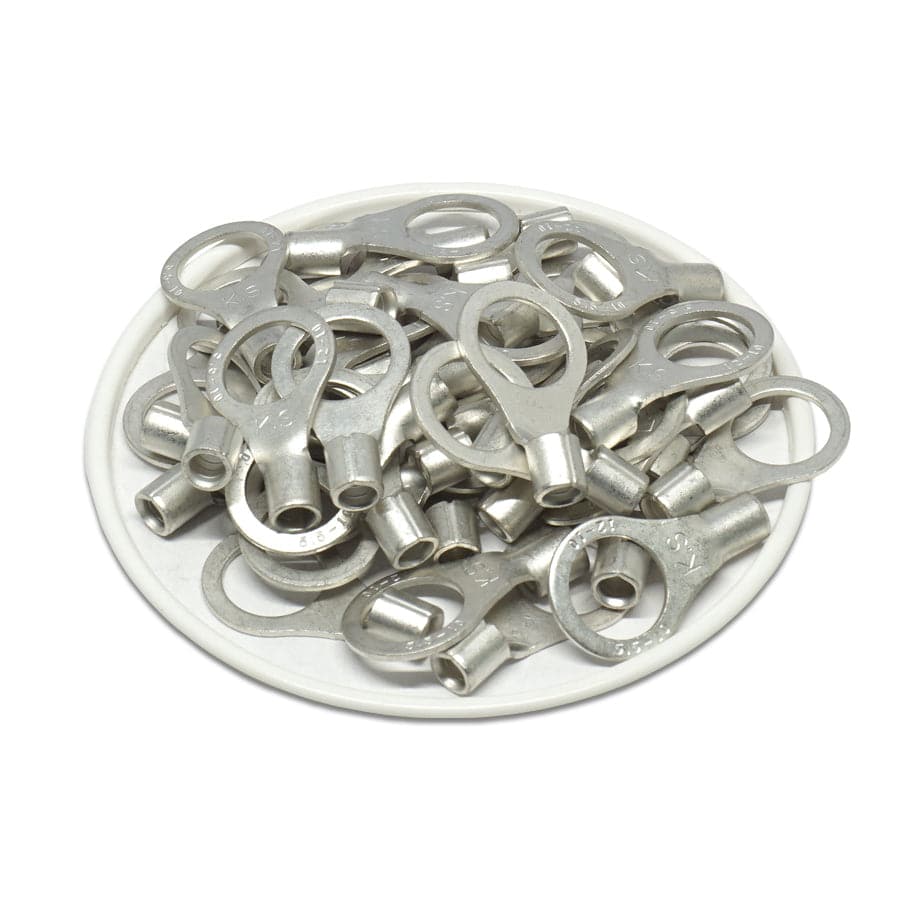 RNB5-10 - 12 to 10 AWG Non Insulated Ring Terminals, 3/8" Stud, UL Approved, 100 Pieces - Image 2