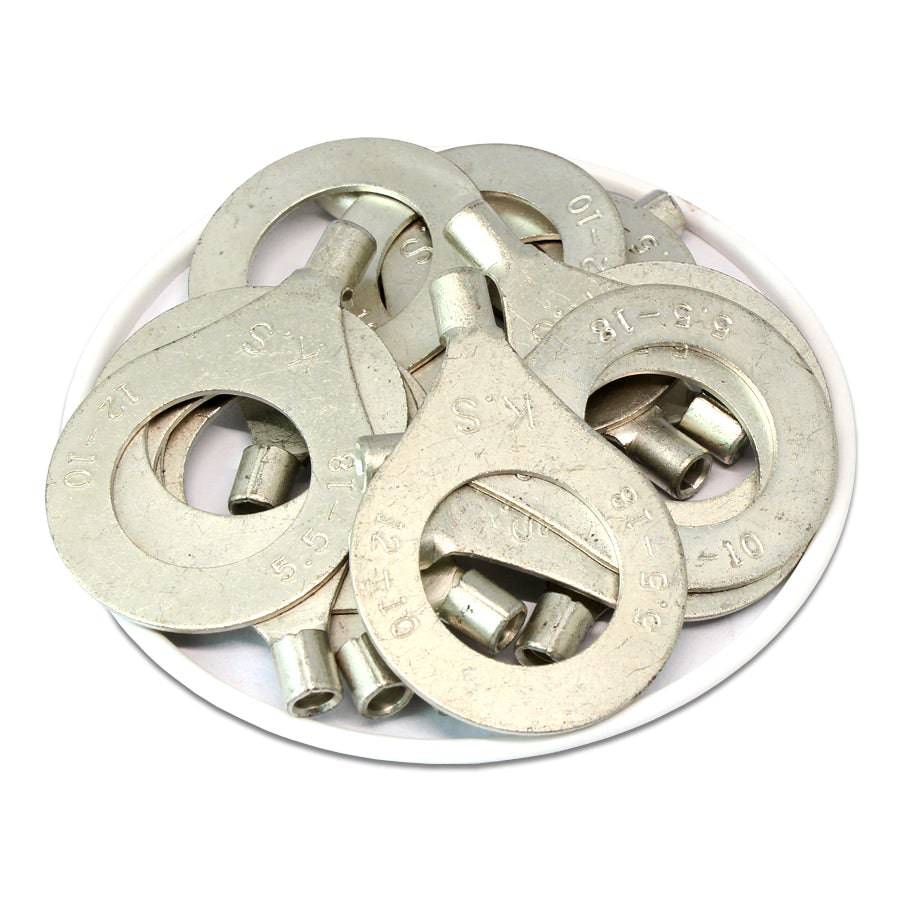 12-10 AWG Non Insulated Ring Terminals, 9/16" Stud, UL Approved, 50 Pieces - RNB5-14 - Image 2