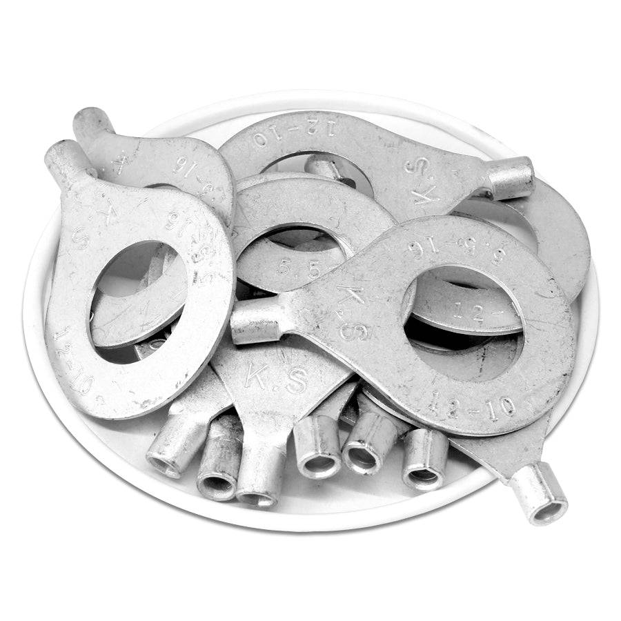 12-10 AWG Non Insulated Ring Terminals, 11/16" Stud, UL Approved, 50 Pieces - RNB5-18 - Image 2