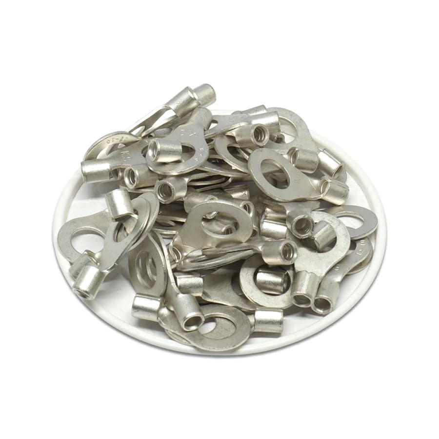 RNB5-8 - 12 to 10 AWG Non Insulated Ring Terminals, 5/16" Stud, UL Approved, 100 Pieces - Image 2
