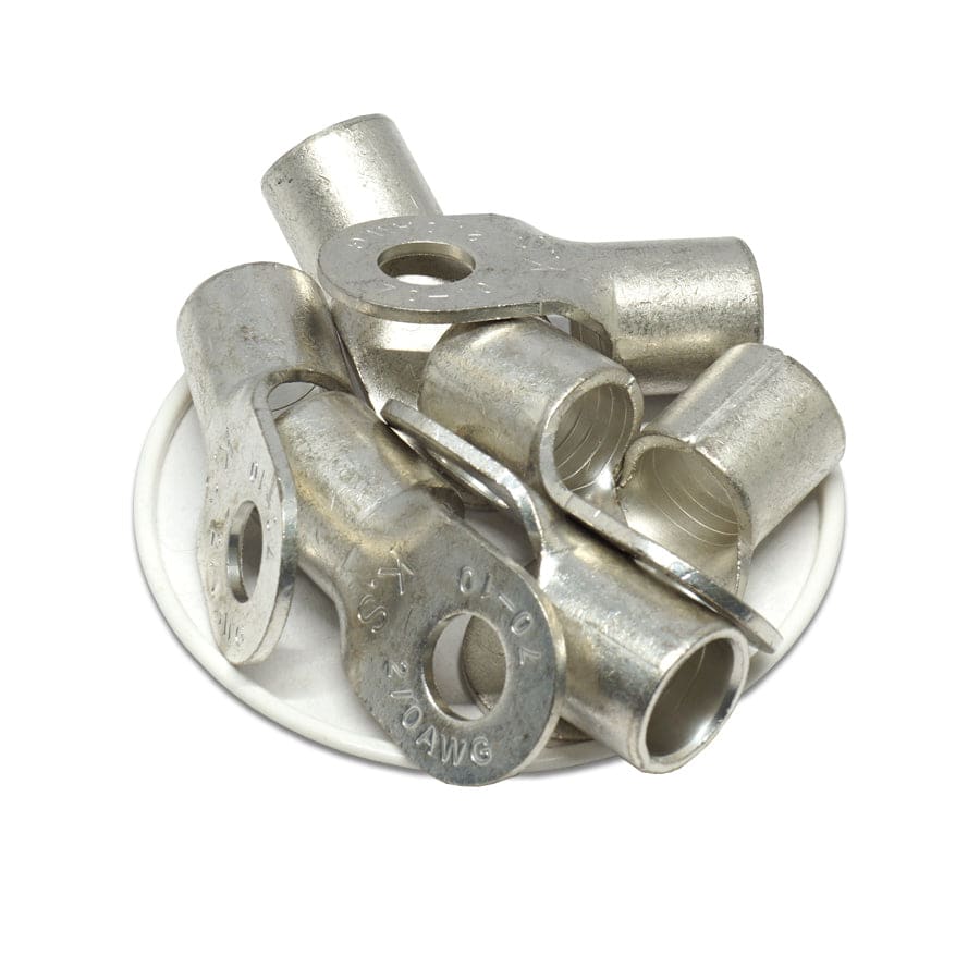 RNB70-10 - 2/0 AWG Non Insulated Ring Terminals, 3/8" Stud, UL Approved, 10 Pieces - Image 2