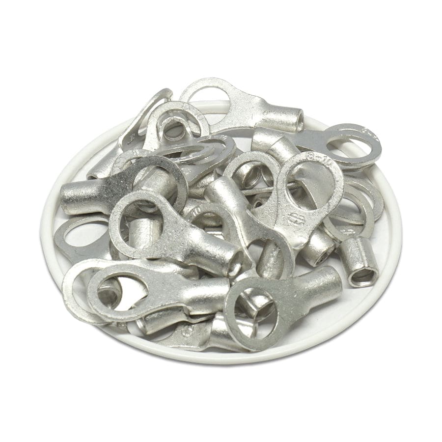 RNB8-10 - 8 AWG Non Insulated Ring Terminals, 3/8" Stud, UL Approved, 25 Pieces - Image 2