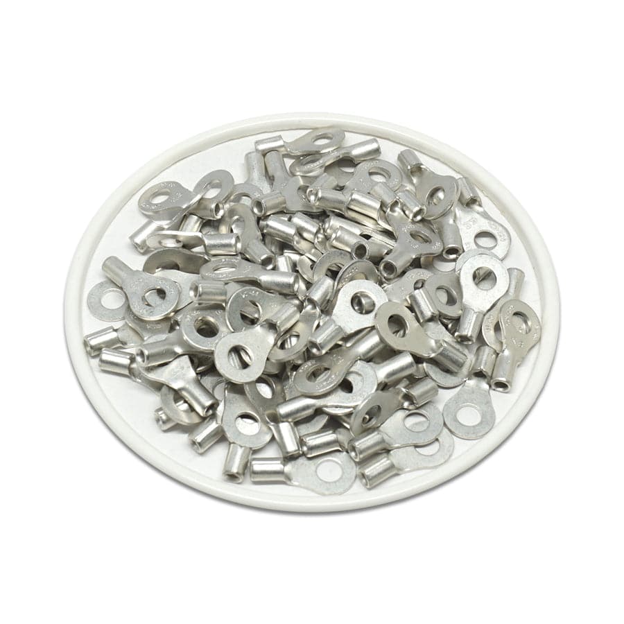 22-16 AWG Non Insulated Ring Terminals, #6 Stud, UL Approved, 100 Pieces - RNBL1-37 - Image 2