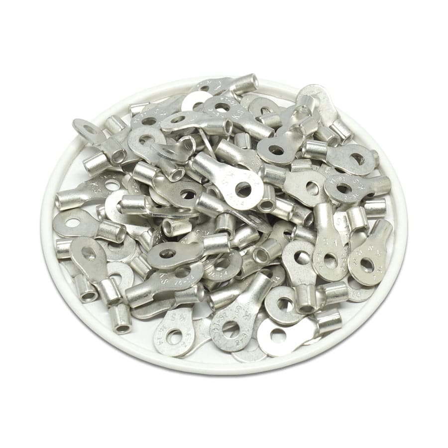 16-14 AWG Non Insulated Ring Terminals, #4 Stud, UL Approved, 100 Pieces - RNBL2-32 - Image 2
