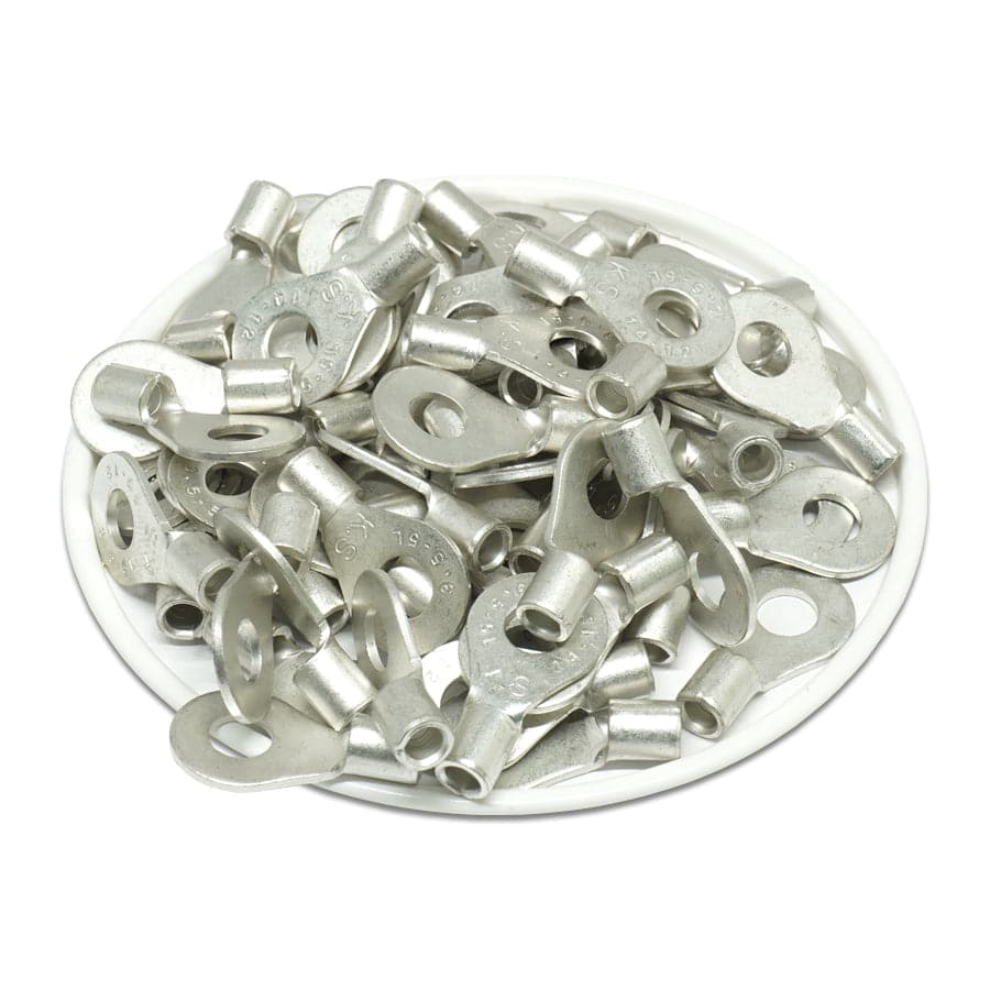 14-12 AWG Non Insulated Ring Terminals, #10 Stud, UL Approved, 100 Pieces - RNBL3-5 - Image 2