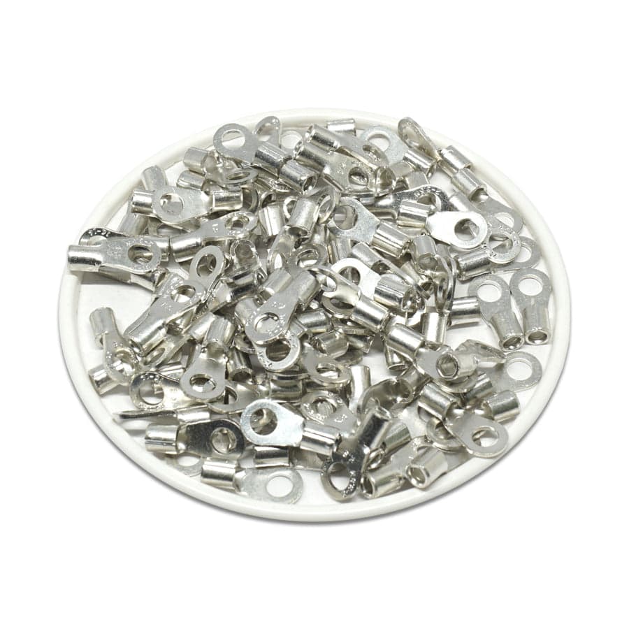 RNBM2-37 - 16 to 14 AWG Non Insulated Ring Terminals, #6 Stud, UL Approved, 100 Pieces - Image 2