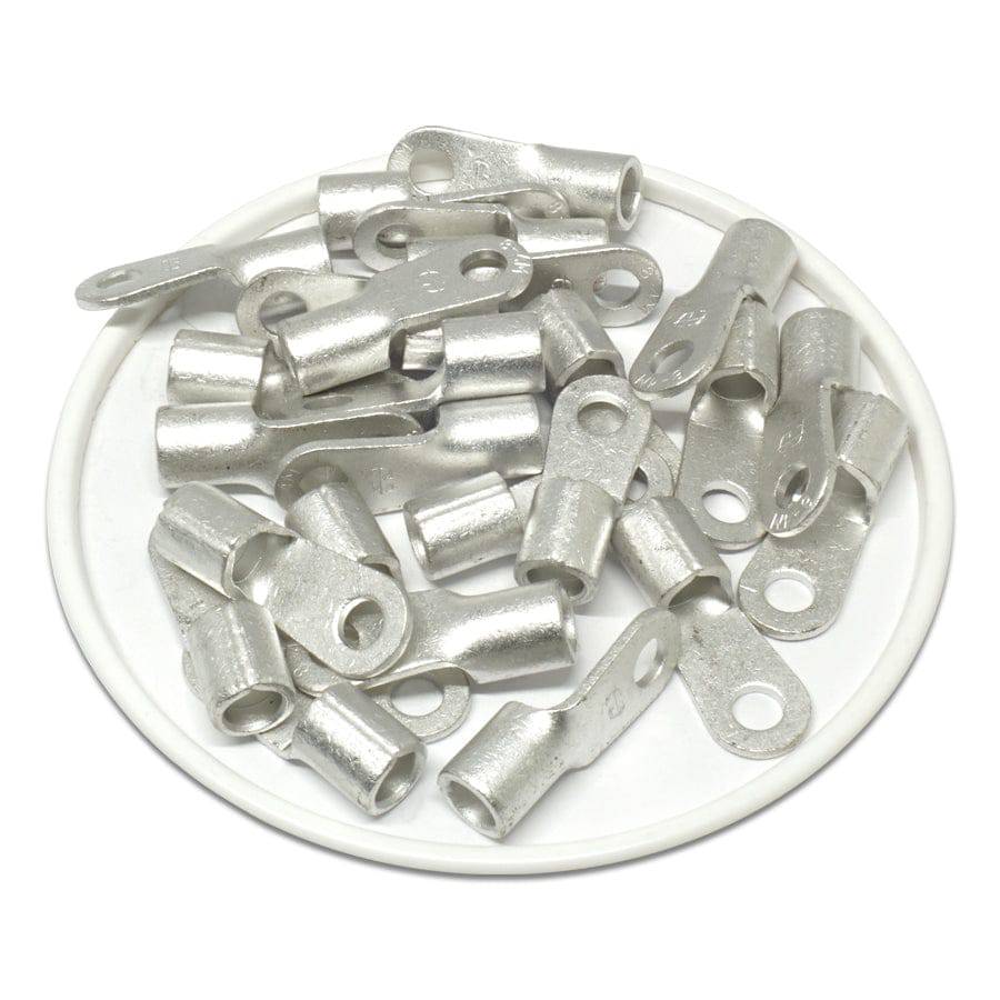 RNBM8-4 - 8 AWG Non Insulated Ring Terminals, #8 Stud, 25 Pieces