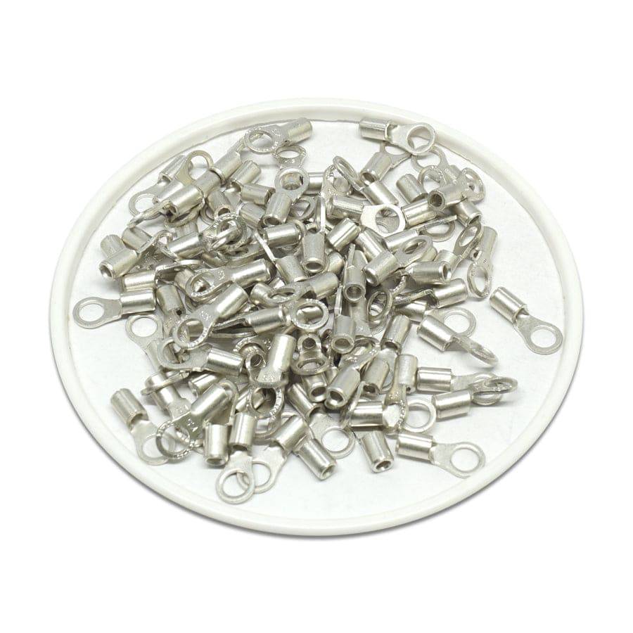 22-16 AWG Non Insulated Ring Terminals, #6 Stud, UL Approved, 100 Pieces - RNBS1-37 - Image 2