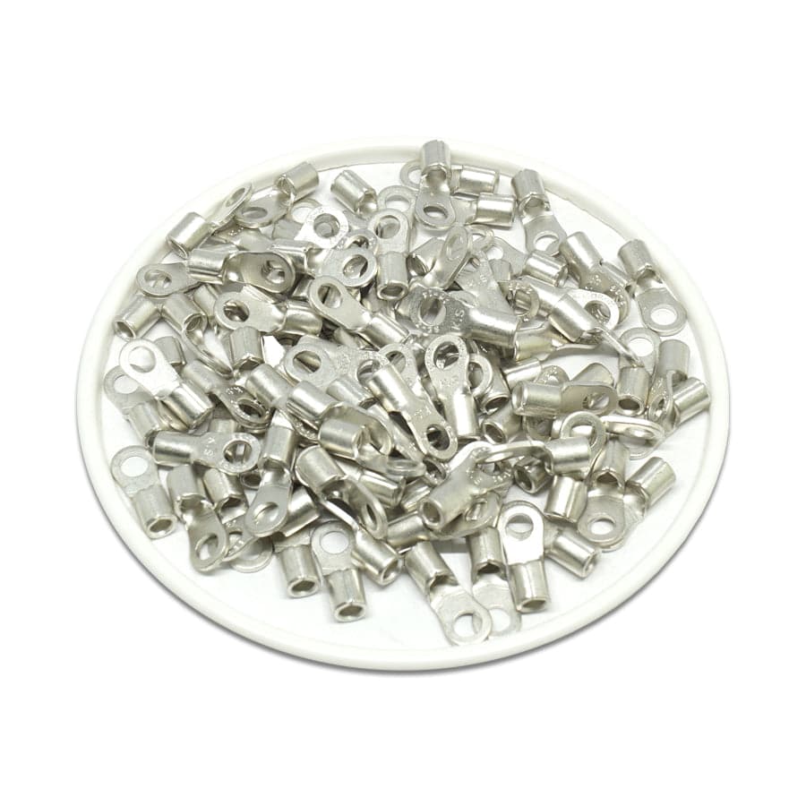 16-14 AWG Non Insulated Ring Terminals, #4 Stud, UL Approved, 100 Pieces - RNBS2-32 - Image 2