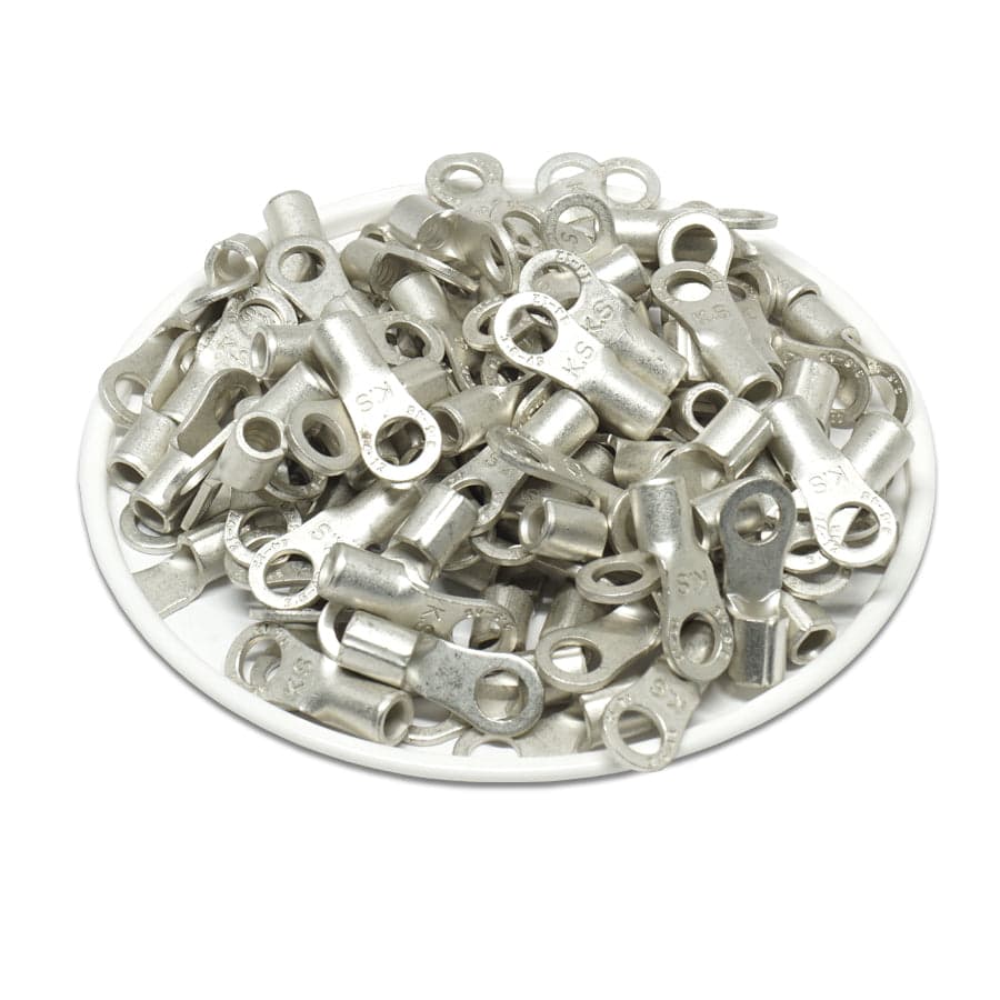 14-12 AWG Non Insulated Ring Terminals, #8 Stud, UL Approved, 100 Pieces - RNBS3-4 - Image 2