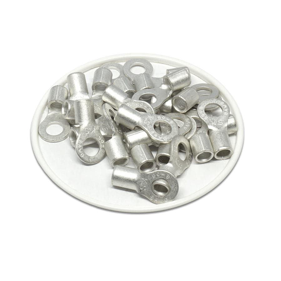 RNBS8-6 - 8 AWG Non Insulated Ring Terminals, 1/4" Stud, UL Approved, 25 Pieces - Image 2