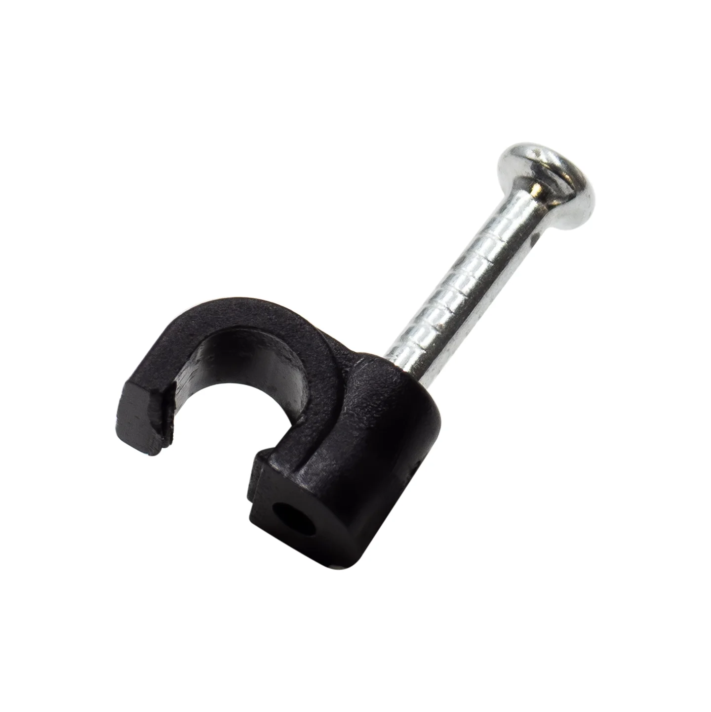 RNC4B - Nail In Cable Clips, Cable Nails Tacks, Round, 4mm, 0.16", Black, 100 Pieces - Image 2