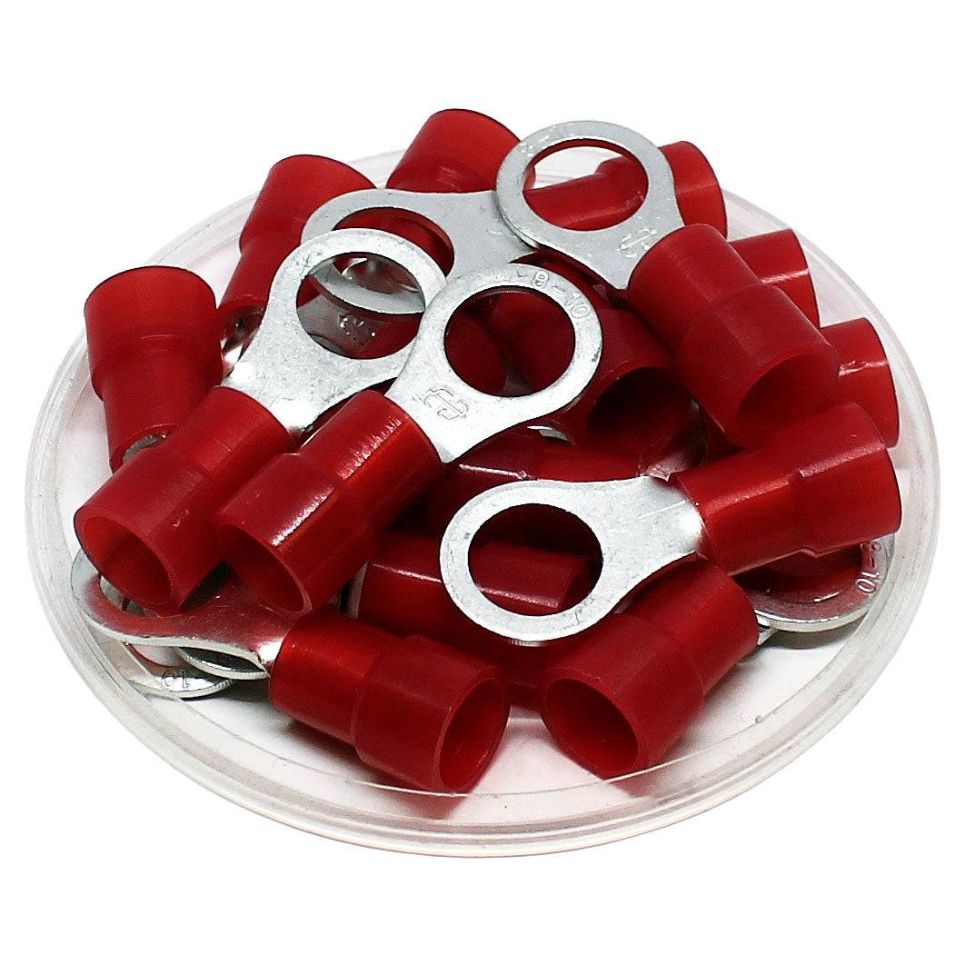 RNYB8-10 - Nylon Ring Terminal - Standard Crimp 8 AWG - Stud 3/8" - Image 2