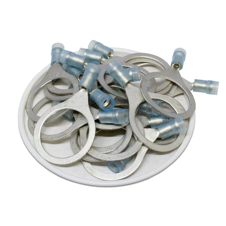RNYD2-20 Nylon Ring Terminals - Double Crimp 16-14AWG