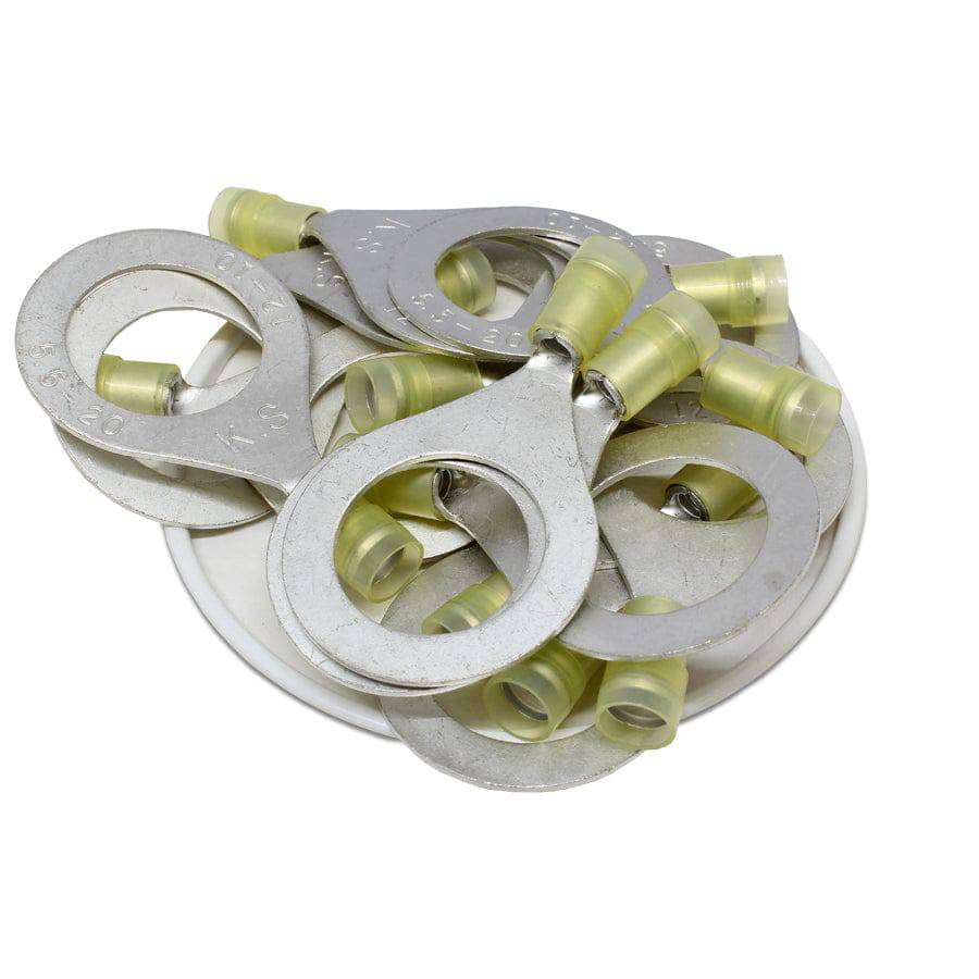 RNYD5-20 Nylon Ring Terminals - Double Crimp 12-10AWG