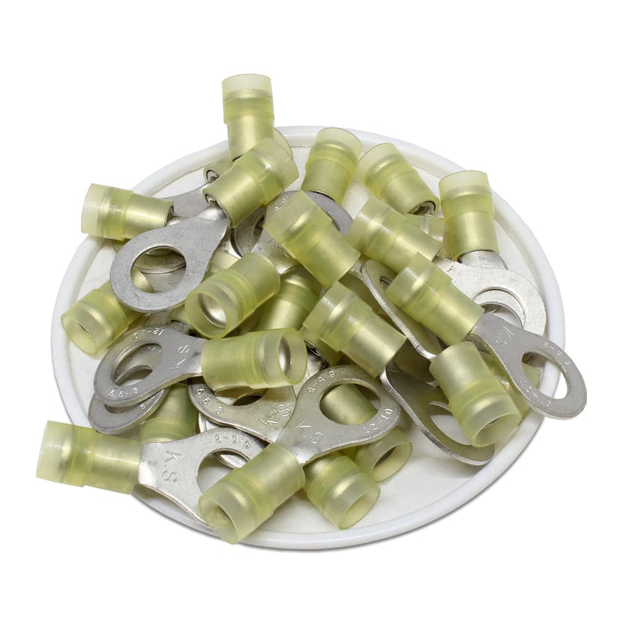 RNYD5-8 Nylon Ring Terminals - Double Crimp 12-10AWG