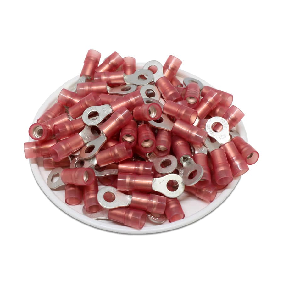 RNYDL1-3.7 Nylon Ring Terminals - Double Crimp 22-16AWG