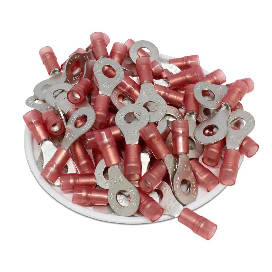 RNYDL1-5 Nylon Ring Terminals - Double Crimp 22-16AWG