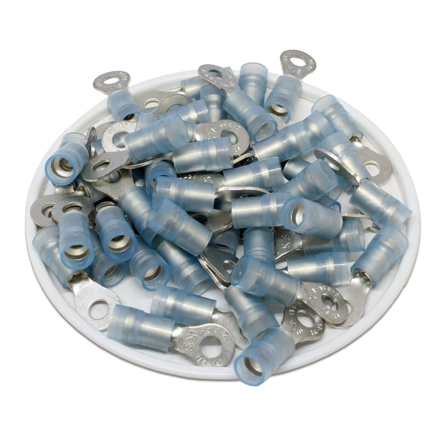 RNYDL2-3.7 Nylon Ring Terminals - Double Crimp 16-14AWG