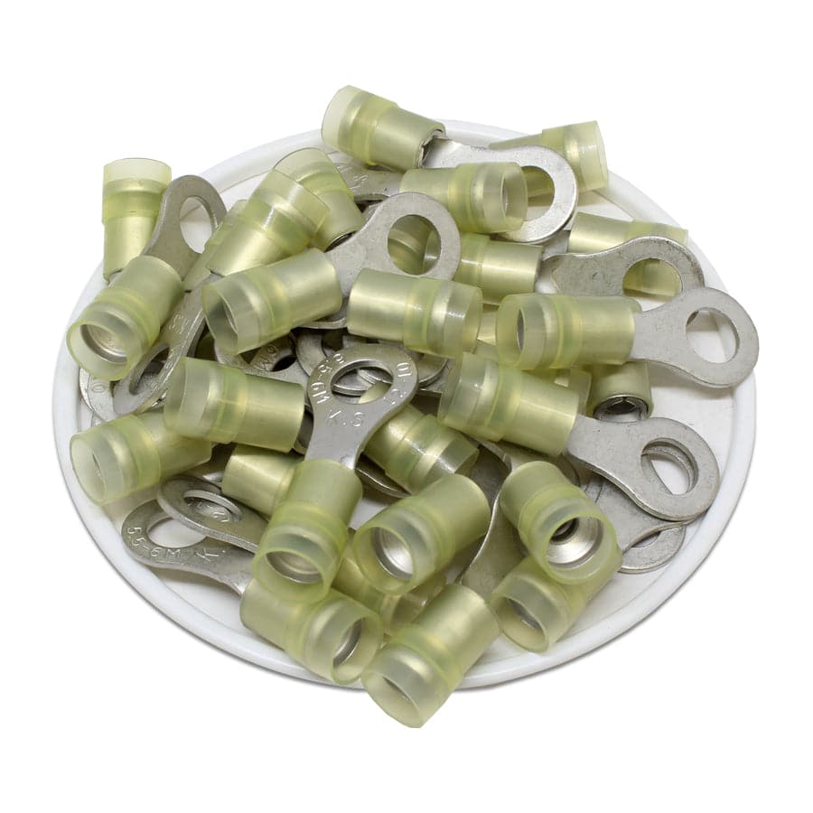 RNYDM5-6 Nylon Ring Terminals - Double Crimp 12-10AWG