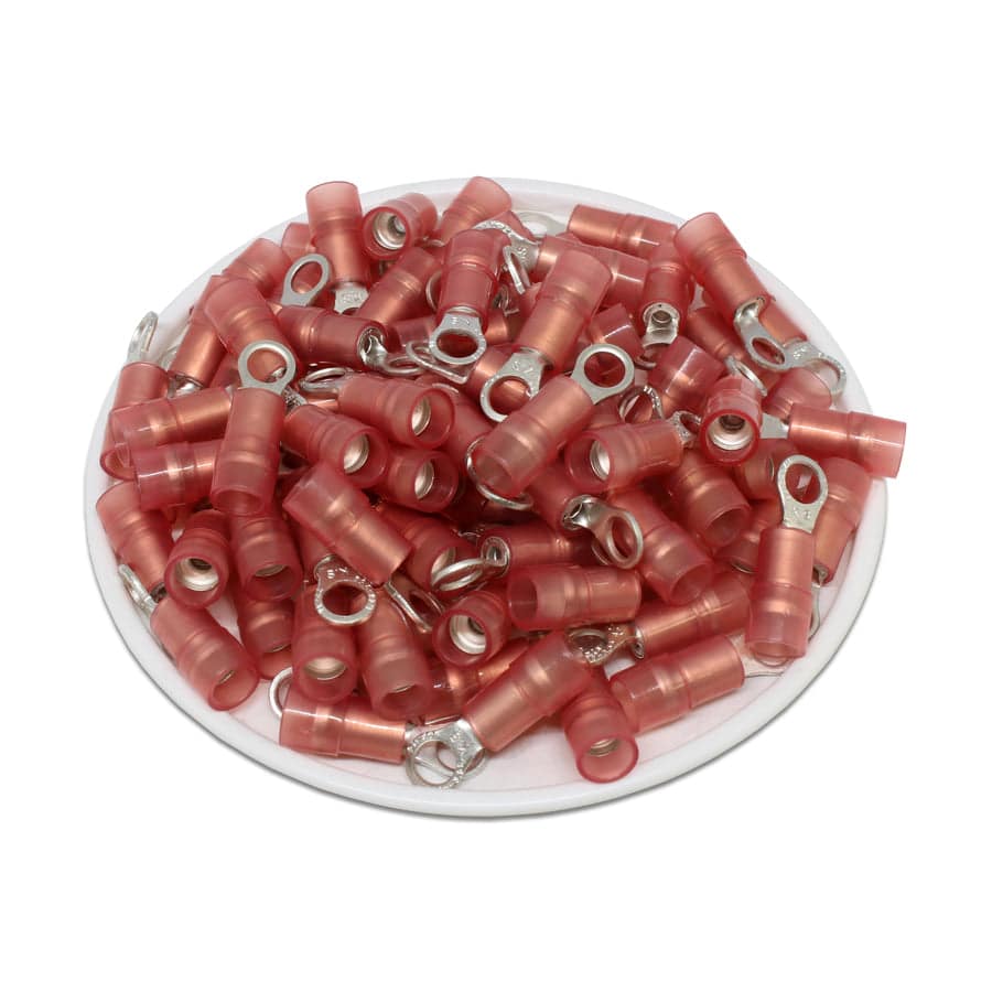 RNYDS1-3.7 Nylon Ring Terminals - Double Crimp 22-16AWG