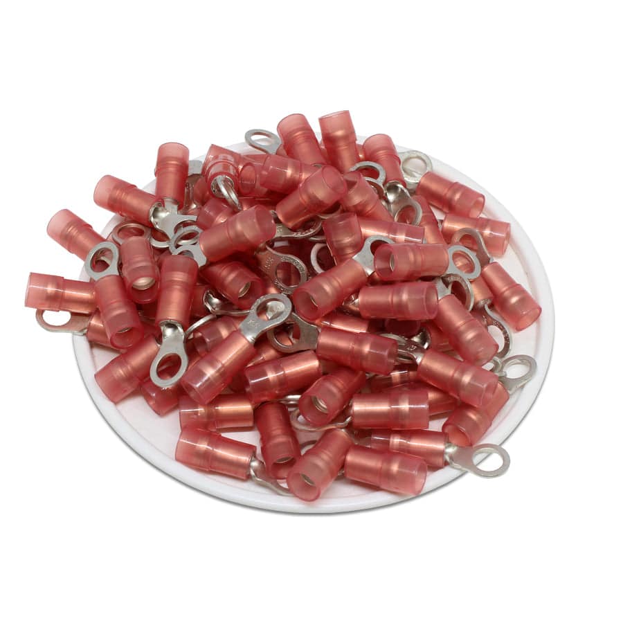 RNYDS1-4 Nylon Ring Terminals - Double Crimp 22-16AWG