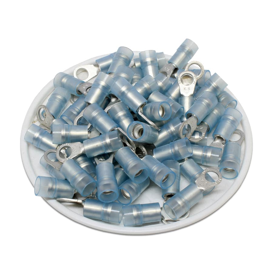 RNYDS2-4 Nylon Ring Terminals - Double Crimp 16-14AWG