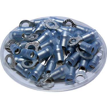 RNYDS2-5 Nylon Ring Terminals - Double Crimp 16-14AWG