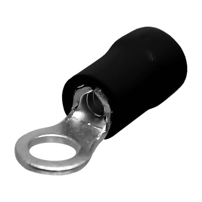 RV3-4 - 14 to 12 AWG Vinyl PVC Insulated Ring Terminals, #8 Stud, 100 Pieces - Image 2