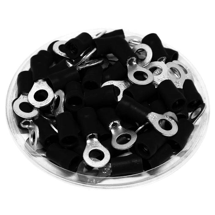RVL3-5 - 14 to 12 AWG Vinyl PVC Insulated Ring Terminals, #10 Stud, 100 Pieces