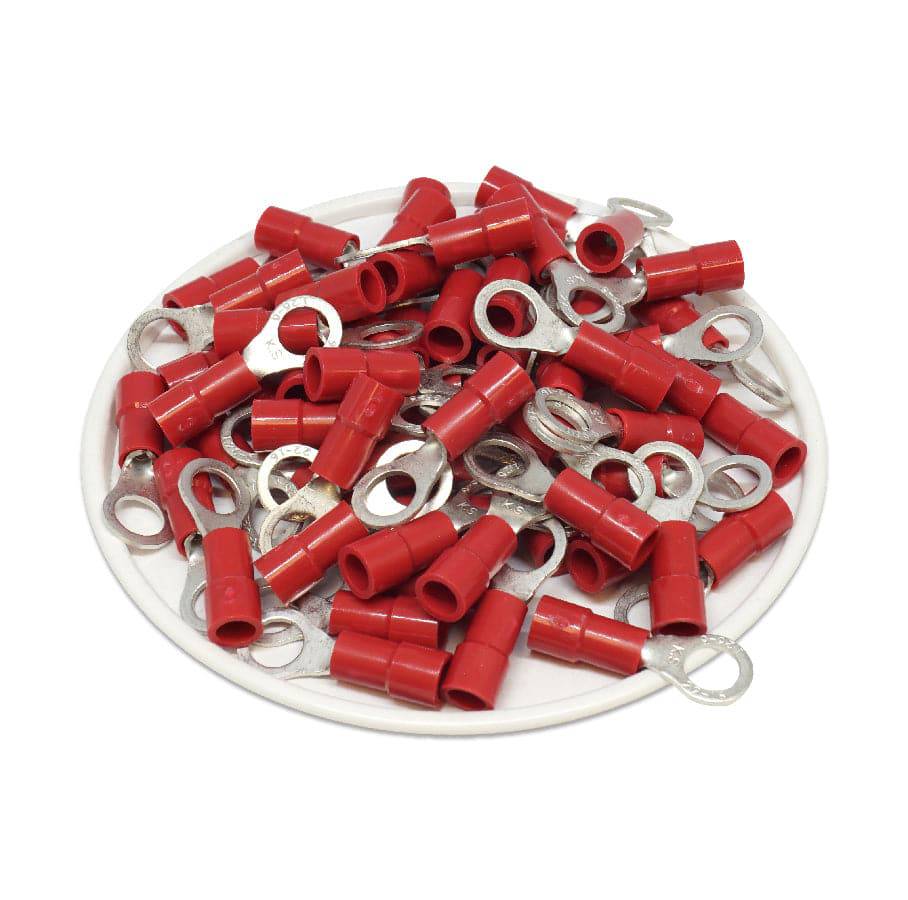 RVY1-5 - 22 to 16 AWG Molded PVC Vinyl Insulated Ring Terminals, Easy Entry, #10 Stud, 100 Pieces - Image 2