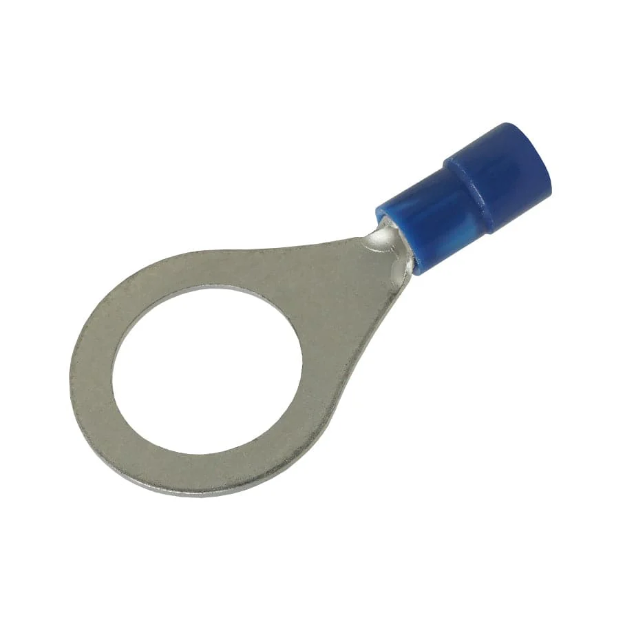 RVY2-12 - 16 to 14 AWG Molded PVC Vinyl Insulated Ring Terminals, Easy Entry, 1/2" Stud, 50 Pieces