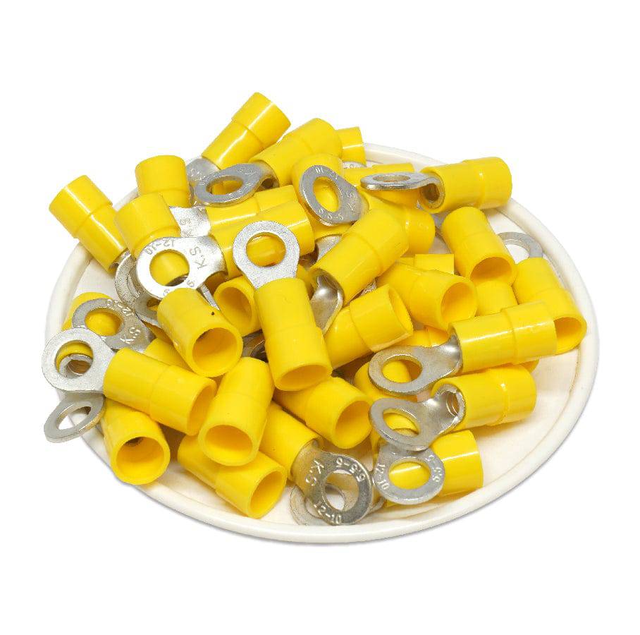 RVY5-5 - 12 to 10 AWG Molded PVC Vinyl Insulated Ring Terminals, Easy Entry, #10 Stud, 50 Pieces - Image 2