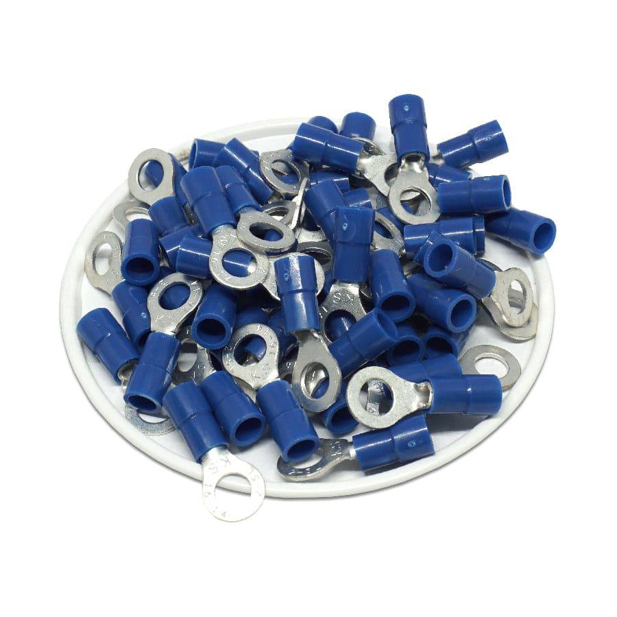 RVYL2-5 - 16 to 14 AWG Molded PVC Vinyl Insulated Ring Terminals, Easy Entry, #10 Stud, 100 Pieces - Image 2