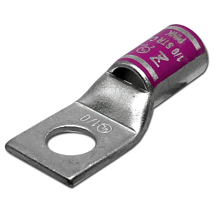 SB10516 - 1/0 AWG Compression Lug, Short Barrel, 5/16" Stud Size, 1 Piece