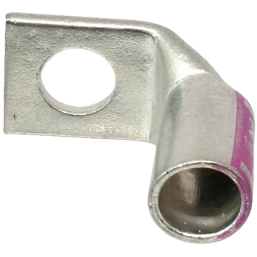 SBF1038 - 90 Degree Short Barrel Compression Lug - 1/0 AWG - 3/8" Stud